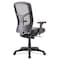 Officesource CoolMesh Synchro, High Back Mesh Chair with Seat Slider, Upholstered Seat and Black Frame OSTW8907PBK - alternate 3